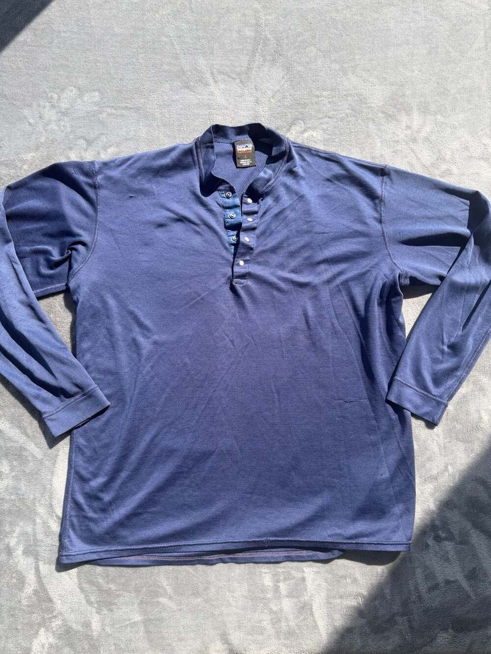 Vintage 90s Patagonia Capilene Layer Thermal Long Sleeve Henley Men's Size L